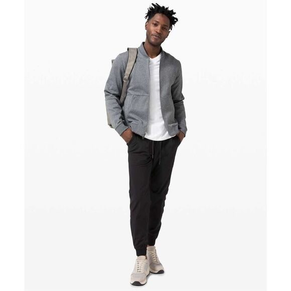 Lululemon Men’s City Sweat Bomber Fleece In Heathered Light Cast Size L